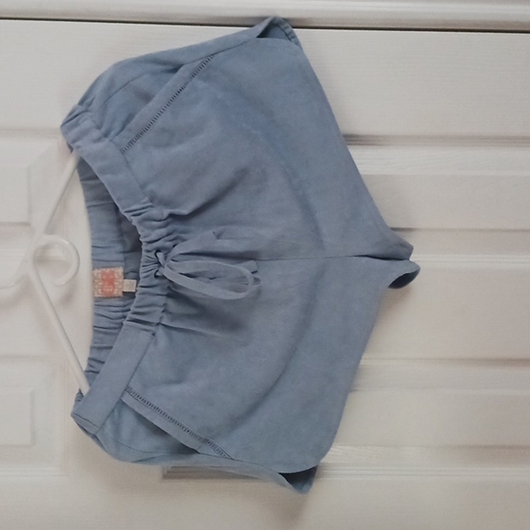 GB Light Blue Faux Seude Short Set - Picture 2 of 8